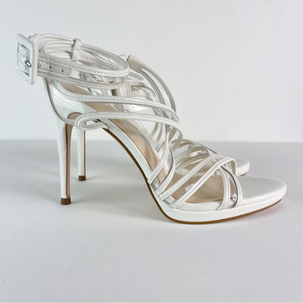 Jessica Simpson Women’s 7.5 White Strappy Stiletto Heels Sandals New No Box
